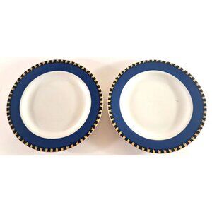 New Horizons Eddie Bauer Home Salad Plates Set of 2 Blue Southwest Western 7.5"